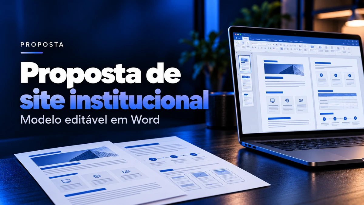 Arte aprovada da proposta de site institucional em Word